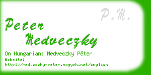 peter medveczky business card